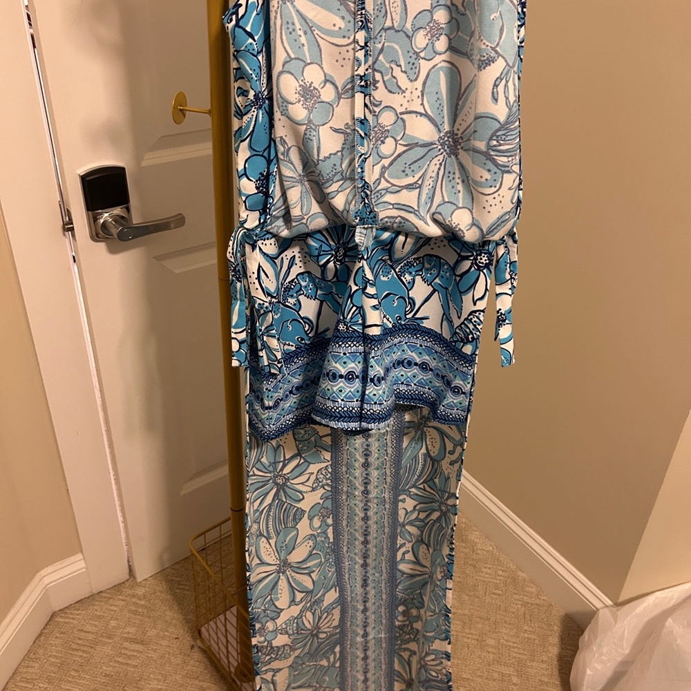 Lilly Pulitzer Blue Floral Maxi Romper – Size 2 🌸 - Picture 4 of 5